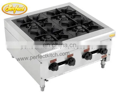 Commercial italian table top 4 burners gas cooking ranges