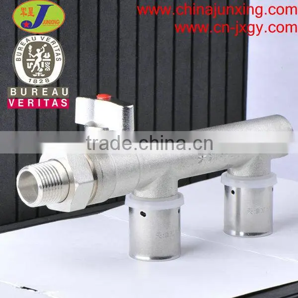 PEX AL PEX Pipe fittings/ press fittings male union F type press ball valve
