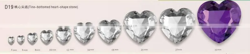Heart-shaped Clear Acrylic Stone