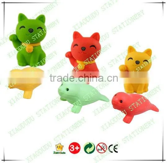 gomu eraser dolphin shaped eraser manufacturer