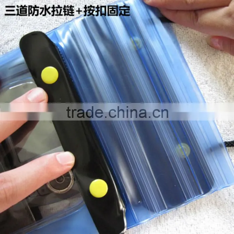 2013 Korean Waterproof cell phone bag wet wallet bag rain/uv protection bag summer sports beach dry neck pouch