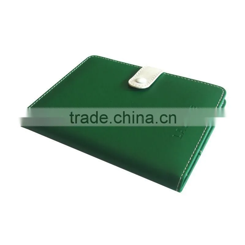 PU green note book card holder leather pocket business card cardboard business card holder