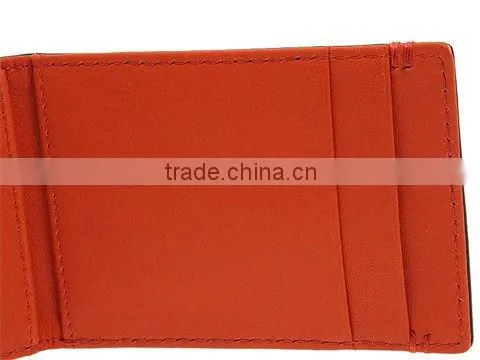 2015 fashion leather wallet hook and loop fastener