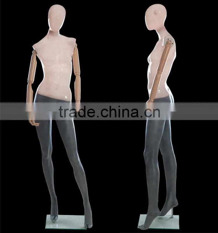 high quality fiberglass stand flexible female mannequin
