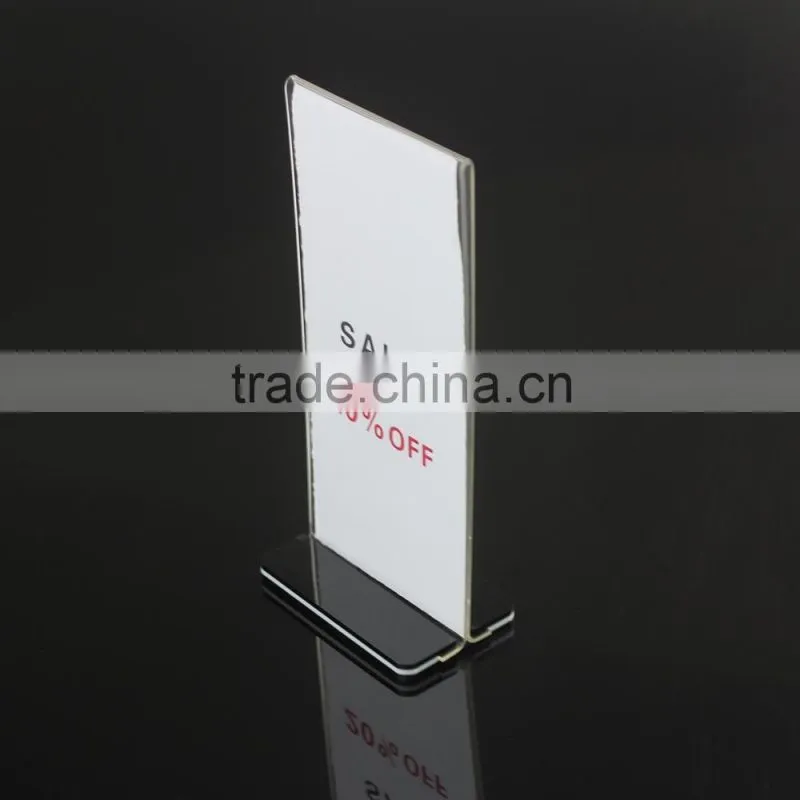 Acrylic Sign Holder Desk Label Name plates Holder Paper Card Table Holder Price Sign