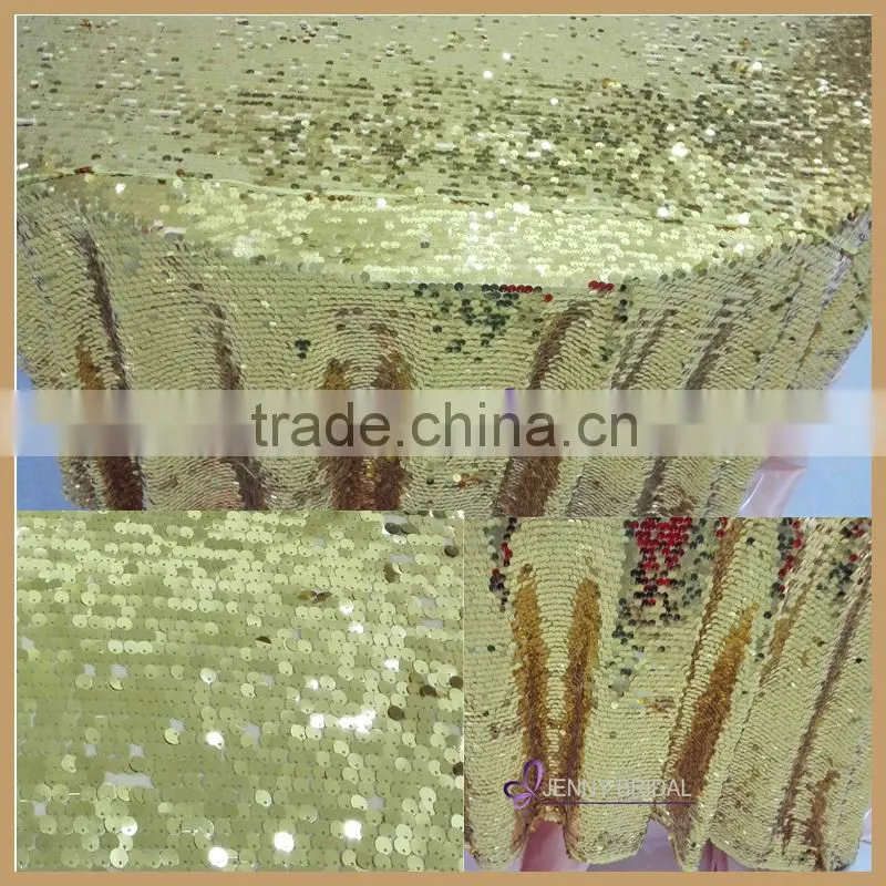 SQN#32A wholesale shiny metalic sequin table cloth wedding