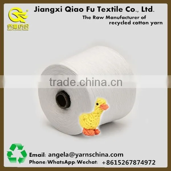 Good quality Recycled cotton OE carded yarn rope pet toys yarn