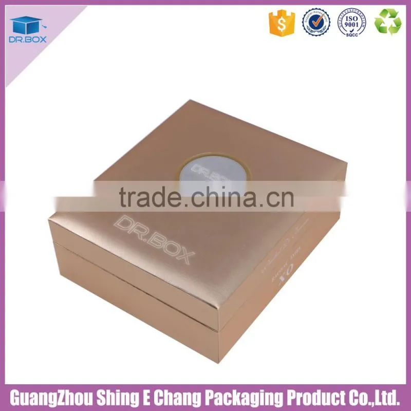 2016 good selling glossy golden wine storage box make in China