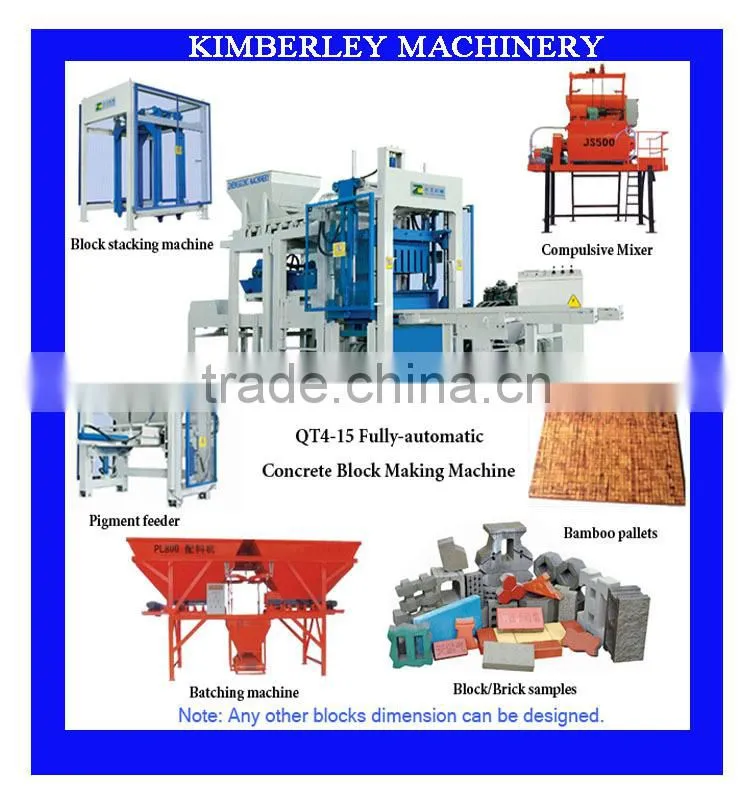 Direct sale Africa market QT4-15 fly ash block machine