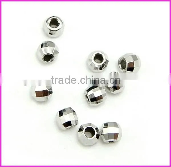 JF9201 925 Sterling Silver Round Ball Beads