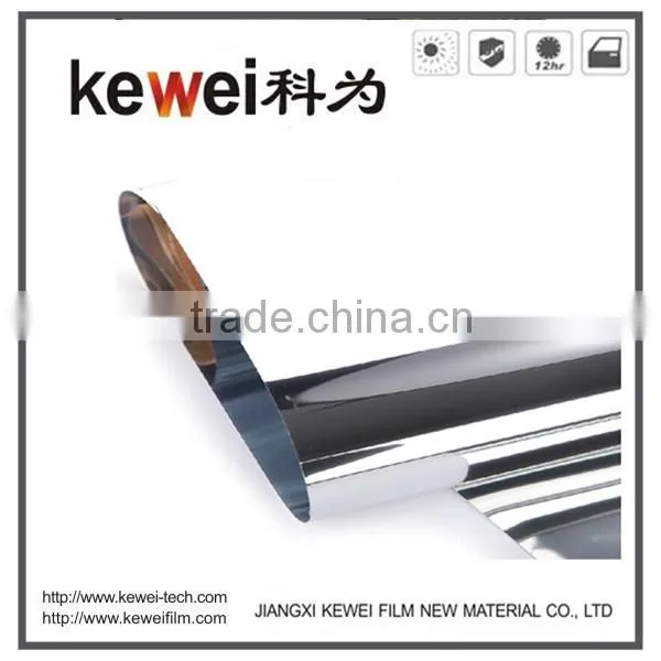 High heat resistant Double-side silver building window film covering with high UV protection