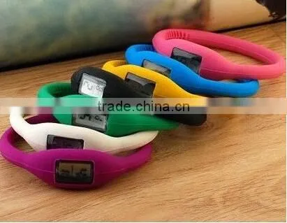 Silicone Ion Watch Jelly Digital Watch Colorful Anion Wrist Sport Watch 1ATM Watch