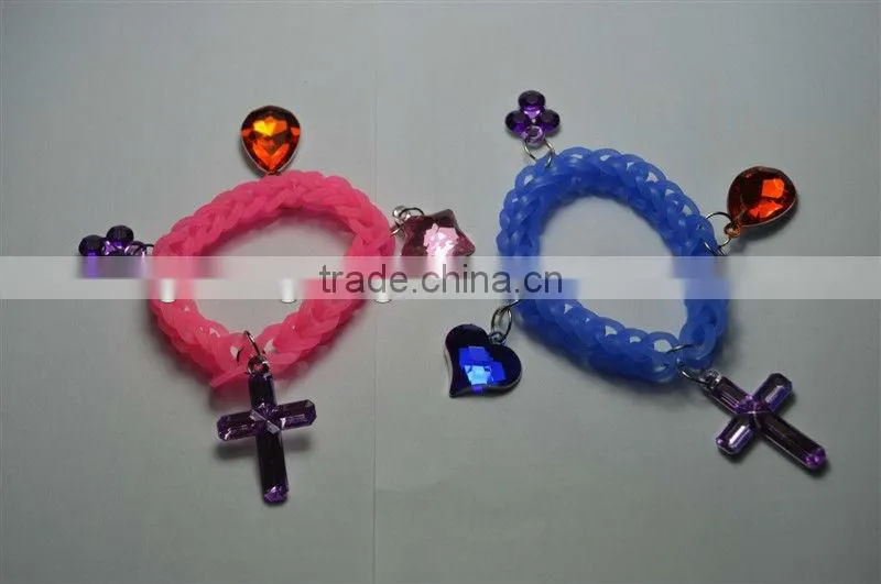 fashion silicone lady braid wrist
