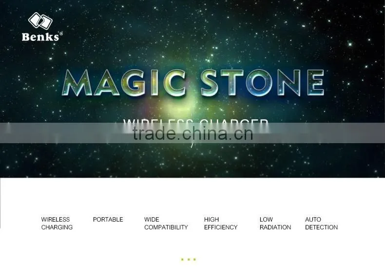 BENKS fashion magic stone series wrieless charger for all devices comply with QI standard