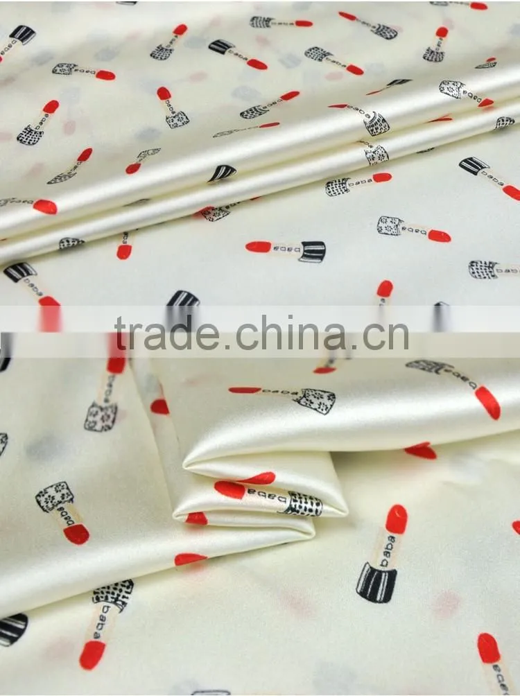 New style china strech silk satin printed fabric for dress