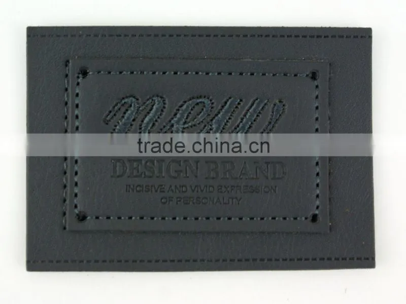 jeans leather label, custom embossed leather patch, custom leather label