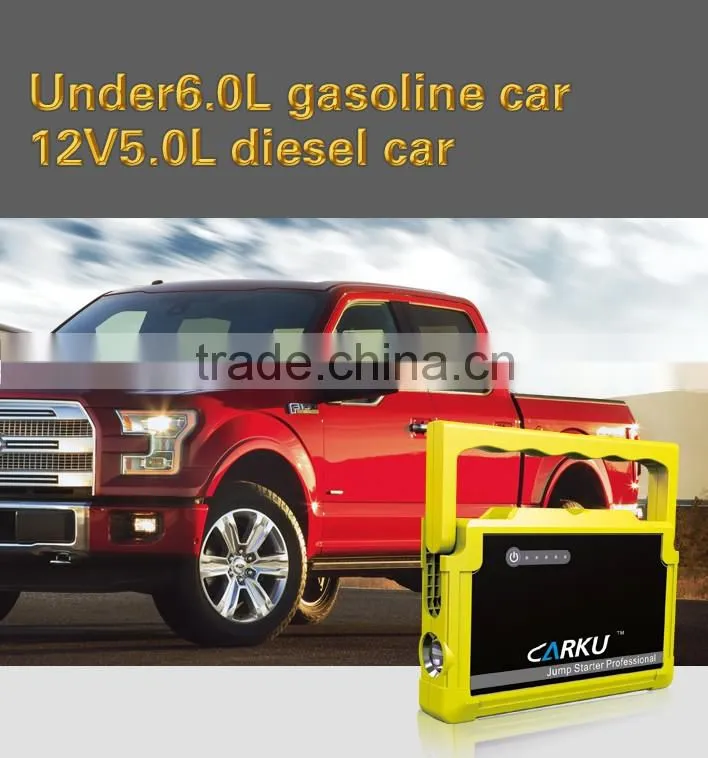 Carku brand mini car jump starter 16000mAh jump starter lifepo4 battery