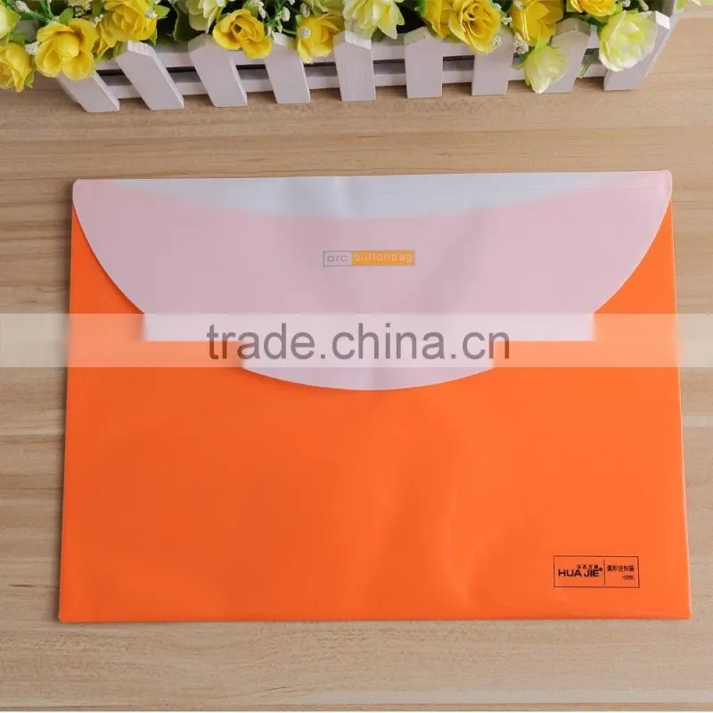 My clear bag customized A4/FC PP plastic vivid file bag document bag