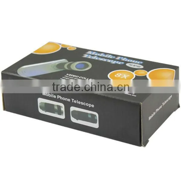 8X Zoom Cellphone Telescope Lens for Samsung Galaxy Note 2 N7100 with Crystal Back Case