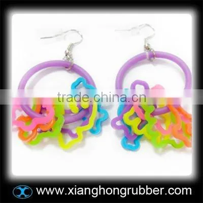 Fancy colorful silicone earring