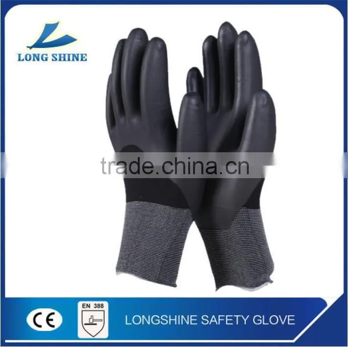 High Profermance 15G Nylon Liner 3/4 PU Coated on the Palm Anti-static Work Safety Glove