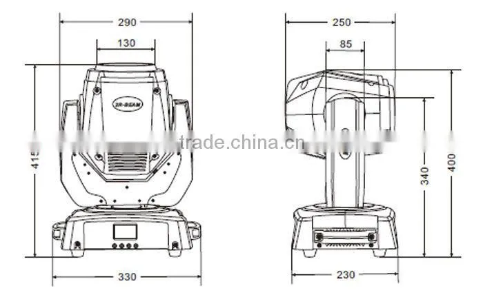 2R moviles Rotating moving head 132w