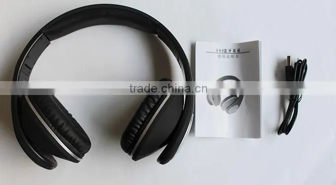 Best cost headphone wireless bluetooth function headband headset with rechargeable battery