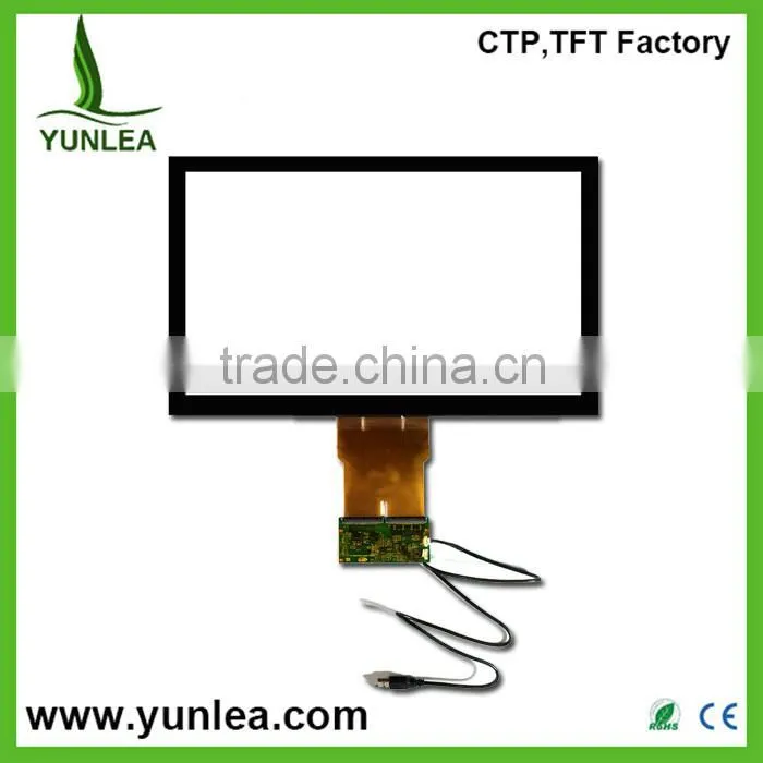 USB/I2C interface 2-10 touch points custom capacitive touch panel