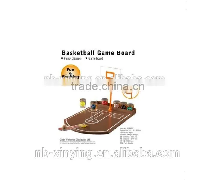 Hot selling Shot Glass Basketball Drinking Game Mini Basketball Bar Game Set