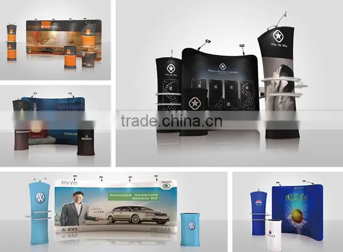 Combined Backdrop Pop Up Display Banner &Counter for Trade Show Advertising