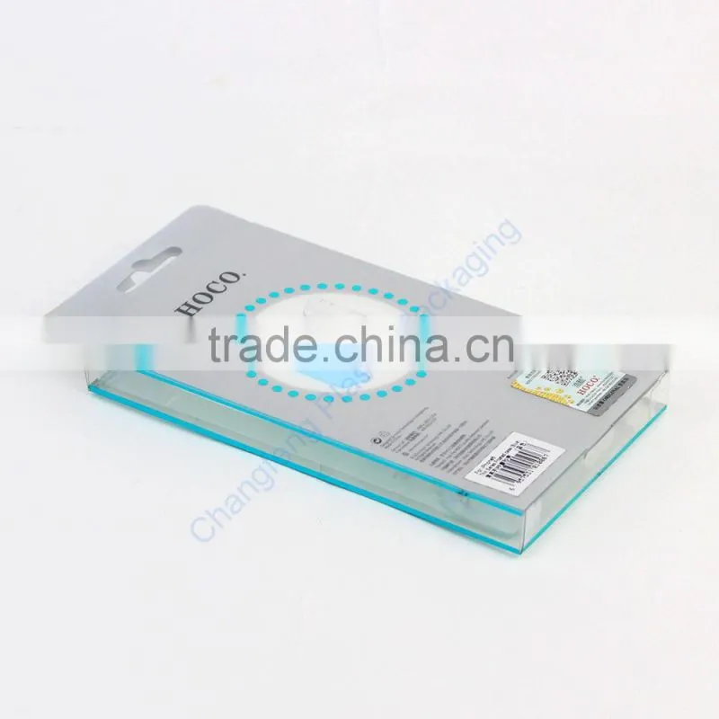 Pet plastic phone case box for phone case packaging