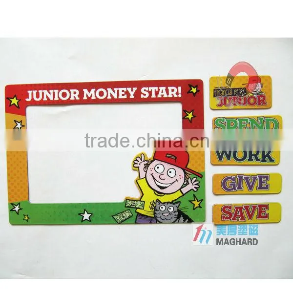 promotion magnetic gift die-cut Qute magnetic refrigerator photo frame