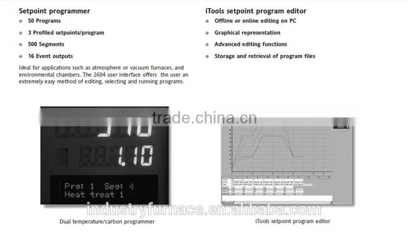 HOT SALE Industrial process controller control both furnace temperature, carbon potential and quenching