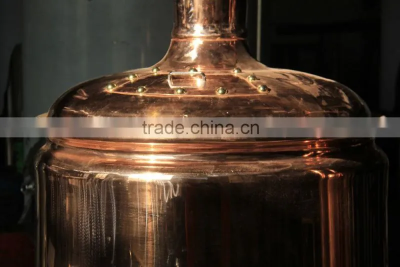 Red copper beer brewing kettle , mash tun , whirlpool tank for sale