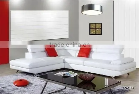 Modern100% First Layout Cow leather Sofa 3m White High Quality Sofa Sets AL112