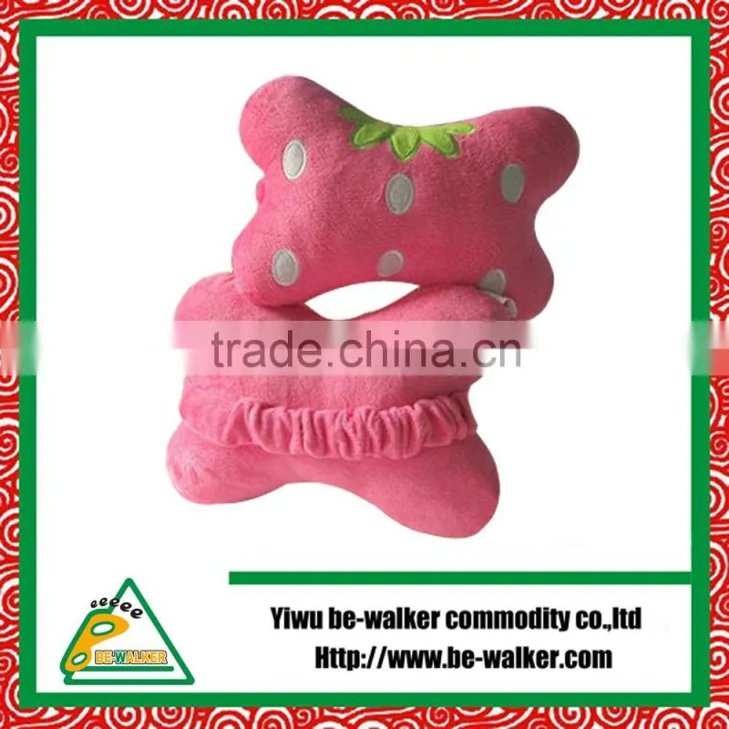 Bone Shape Soft Car Neck Pillow,Beads Filled Polyester Cushion