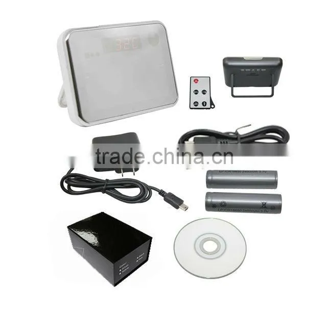 Motion Detection Remote Control digital clock camera,1280*960 Mirror home security camcorder clock,max 32GB JVE-3311G