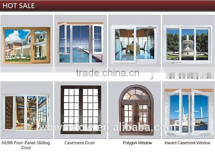 Franch style aluminum casement window in good heat insulation