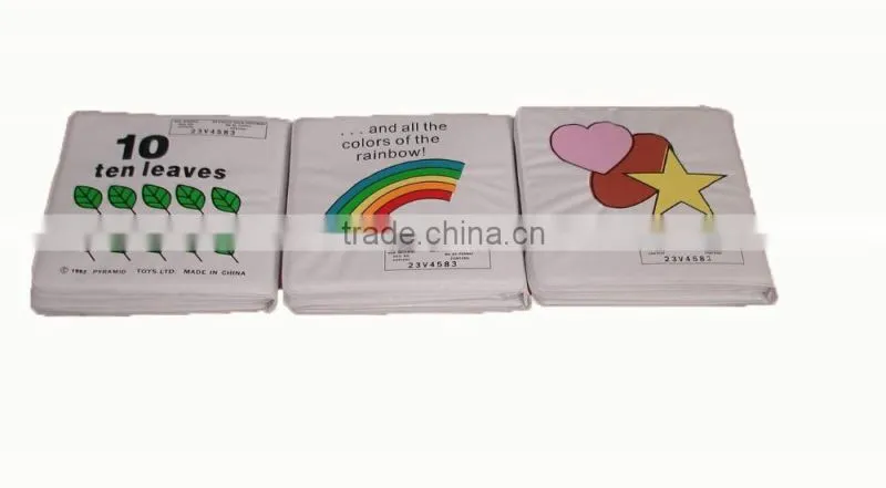 eco friendly PVC BB squeaker water proof plastic baby bath book early education toys