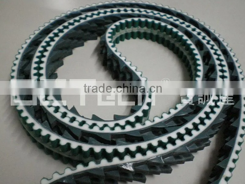 PU timing belt with guide belt - transparent