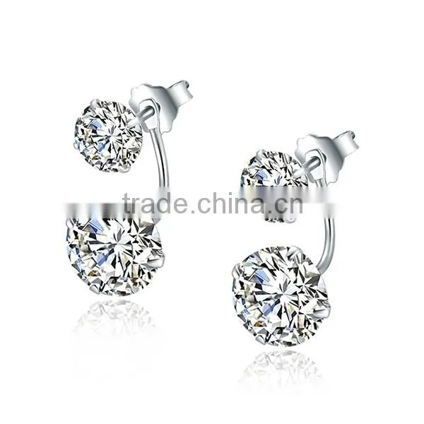 lady's earring rose gold fashion brass earring wholesale