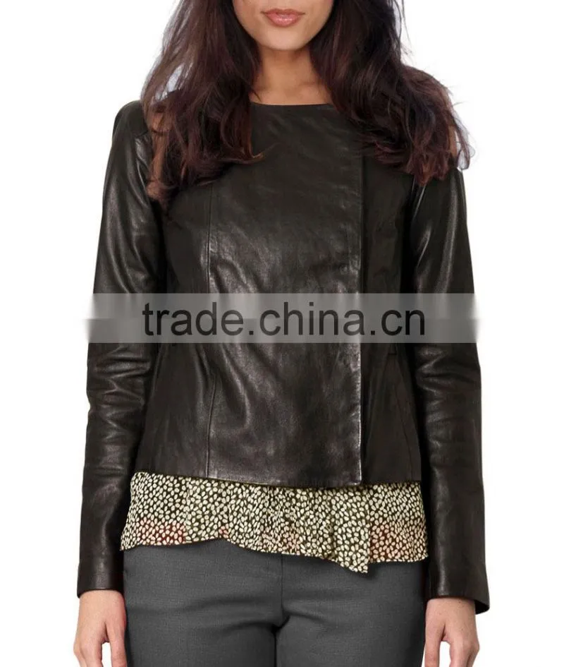 2015 women fashion black PU leather long sleeve mesh hole hood jacket and coat,2015 women fashion black PU leather long sleeve m