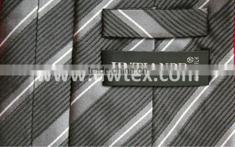 White and grey stripes silk knitted ties