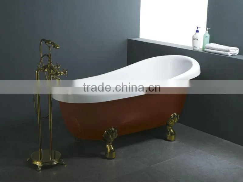 Q119 white wholesale clear freestanding clawfoot bathtub