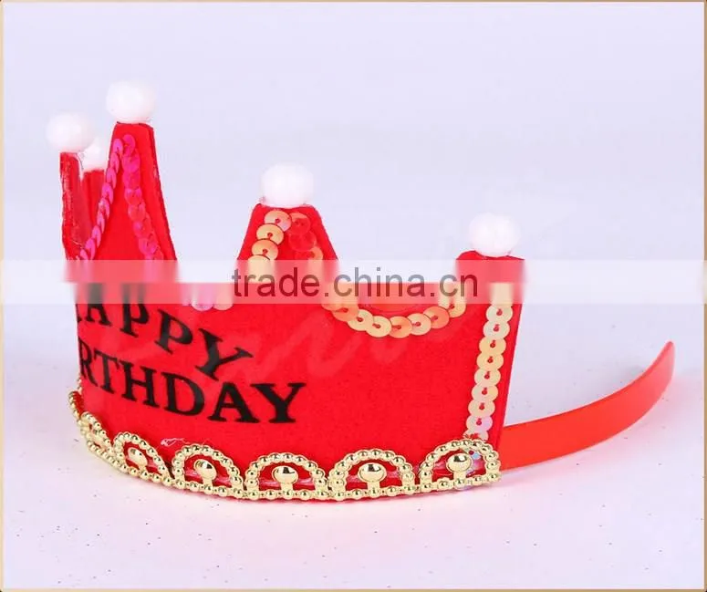 Birthday party LED light up crown hat