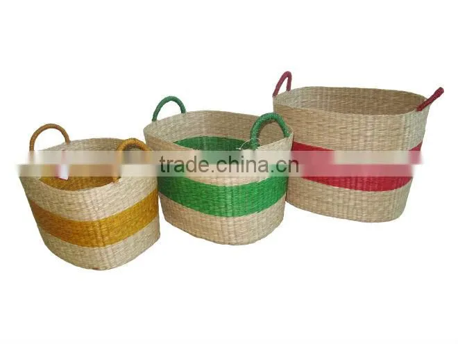 2015 New Product Rectangle Water Hyacinth Basket for Home Decoration and Furniture