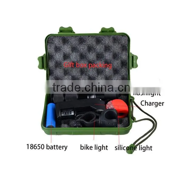 Aluminum 2000 Lumen Rechargeable Bike Front Headlight For Bicycle