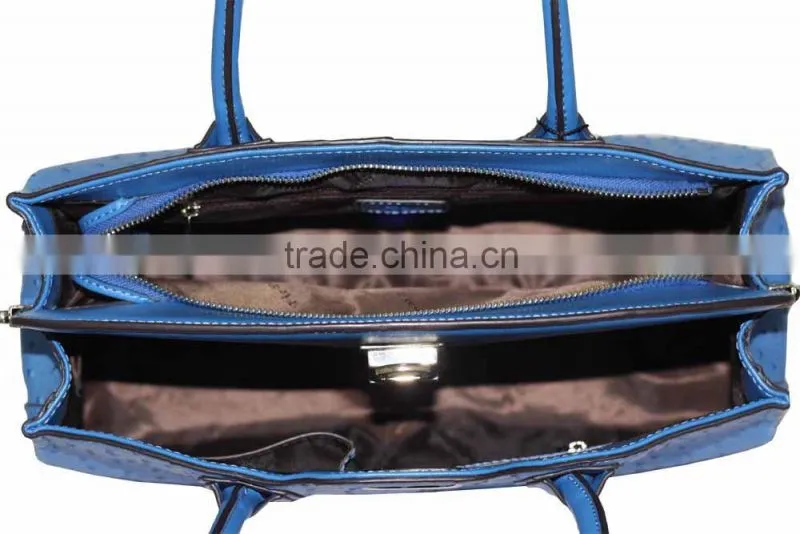 S746-B2798 Women handbag with ostrich cow leather bag hady handbag mochila wayuu women bag ladies satchel bags