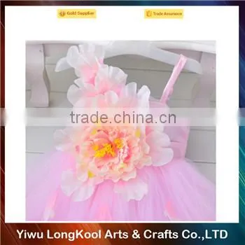 New arrival hot sale new model big flower 3 year old girl dress