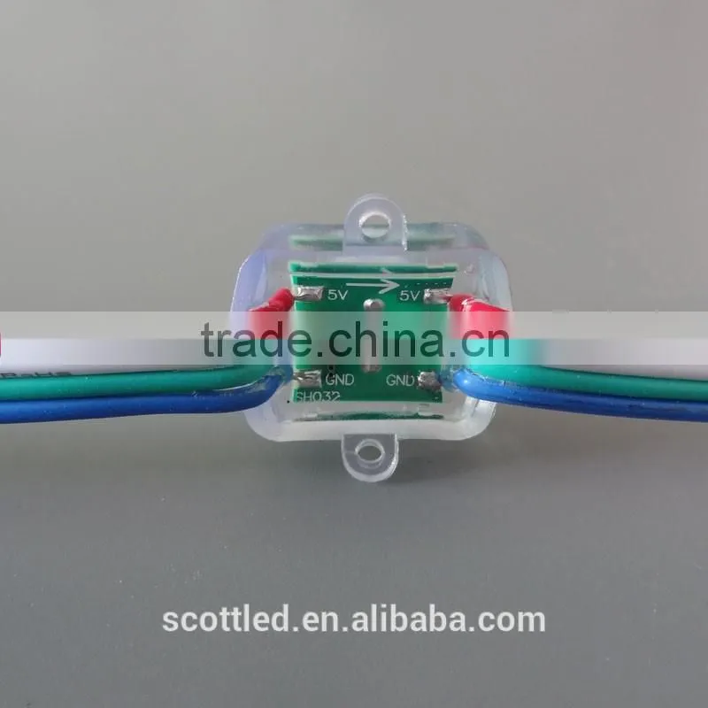 DMX512 led pixel string light,DC5V input;full color;50pcs a string,waterproof IP68;Square Shape